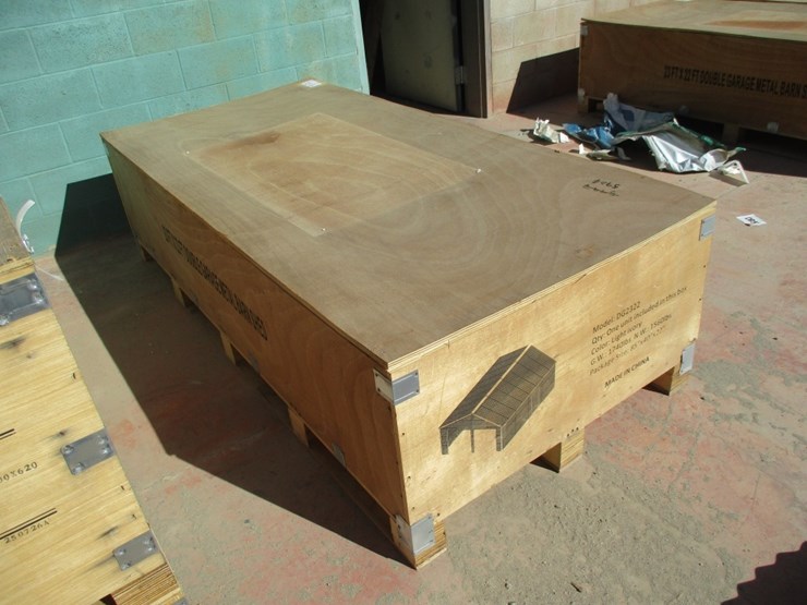 new-unused-23'x22'-double-garage-steel-shed-image-3