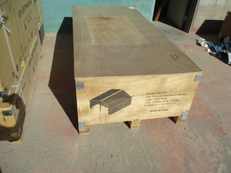 new-unused-23'x22'-double-garage-steel-shed-image-2