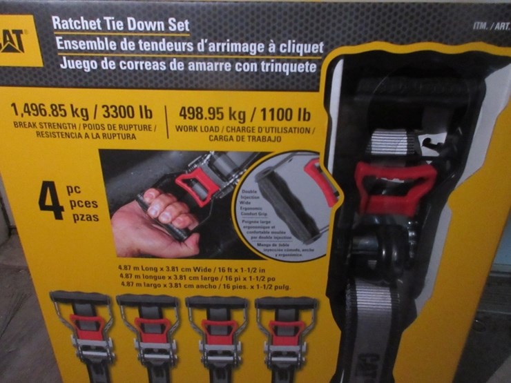 (4)-new-unused-16'-x-1/2"-cat-ratchet-straps,-image-3