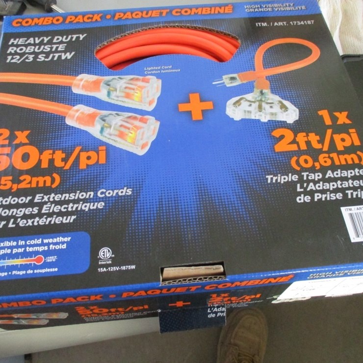 Lot Of Unused 2-Pack 50' HD Extension Cords,
