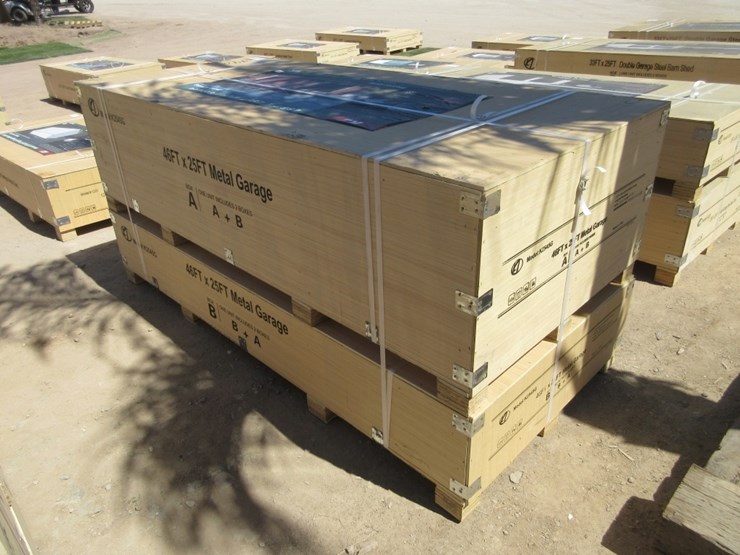 new-unused-46'-x-25'-single-garage-steel-shed,-image-3