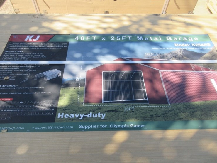 new-unused-46'-x-25'-single-garage-steel-shed,-image-5