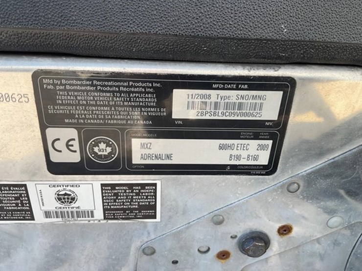 #68-•-2009-ski-doo-mxz-adrenaline-600-ho-etec-snowmobile-image-13