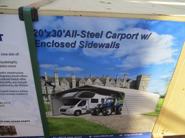 new-unused-20'-x-30'-all-steel-carport,-image-6