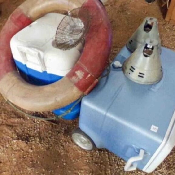 2 - Coolers, Life Preserver, Lights
