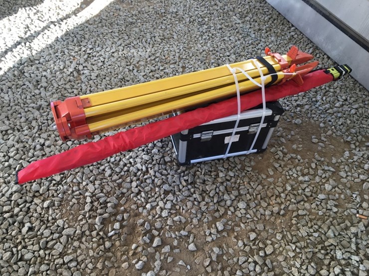unused-survey-equipment-w/grade-rod-&-tripod.-image-1
