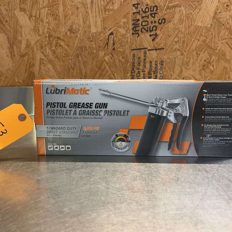 (5) New Pistol Grip Style Grease Guns