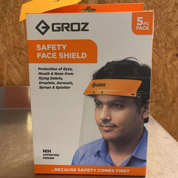 (5) New 5 Pack Clear Safety Face Shields