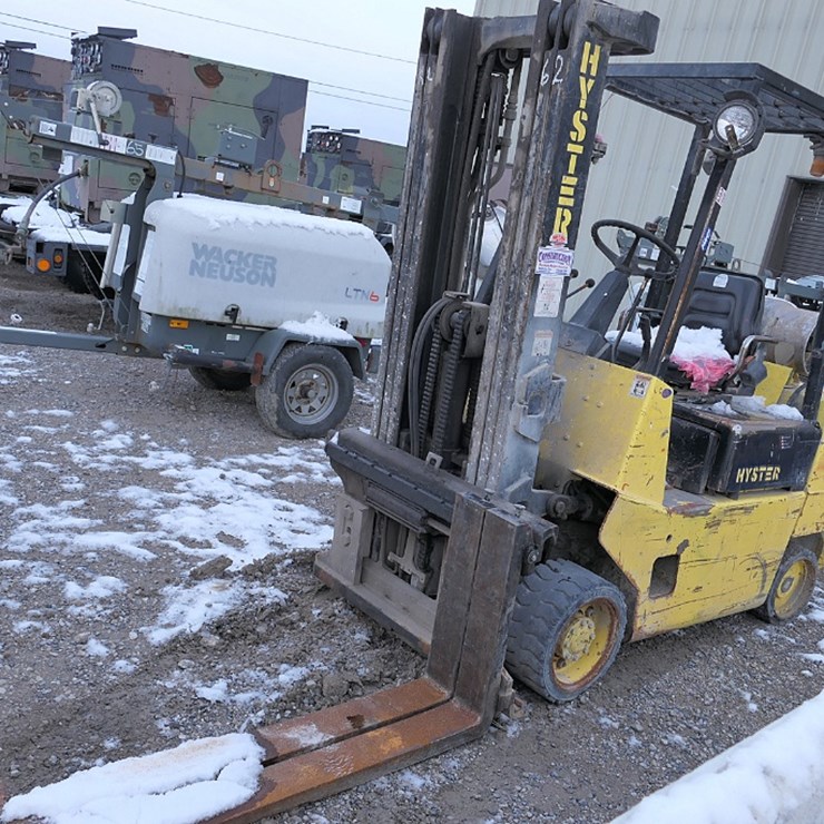 Hyster S60XL Forklift, *NO TANK*, SN:C187V10684R, LP Gas, Cushion Tire