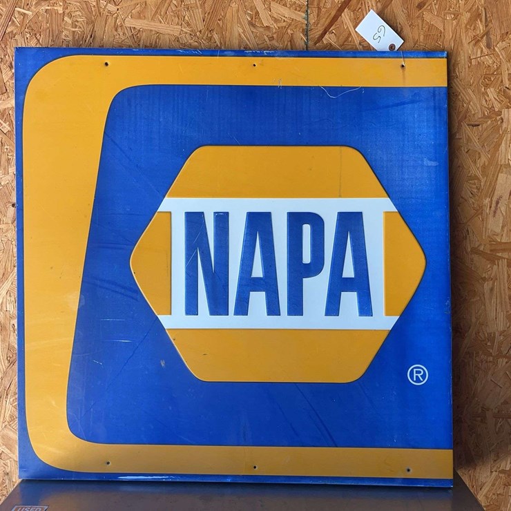 (4) Antique Car Part Sign & (1) Rustic Stop Sign