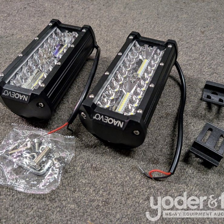 Unused 7" 60W LED Light Bar, Mounting Brackets, IP68 Waterproof (2 of)