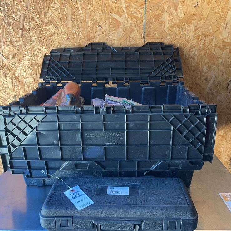 Crate of Air Tools & Replacement Car Battery Leads