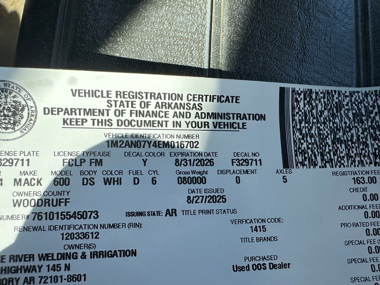 #32746-•-2014-mack-chu-t/a-daycab-truck-tractor-vin:-1m2an07y4em016702-image-6