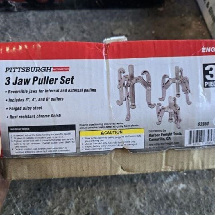 Pittsburg 3 Jaw Puller Set