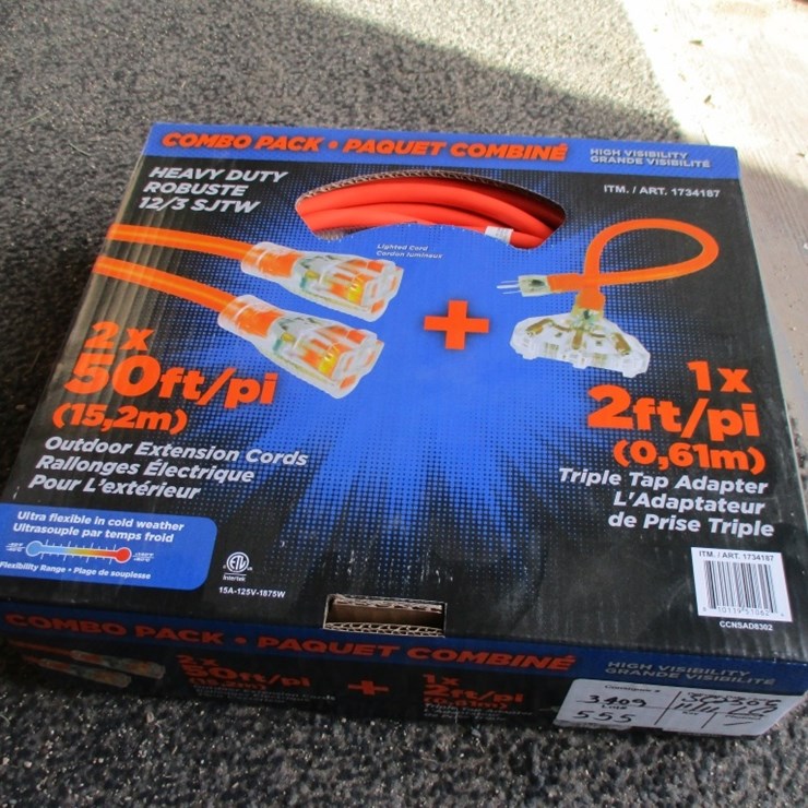 Lot Of Unused 2-Pack 50' HD Extension Cords,