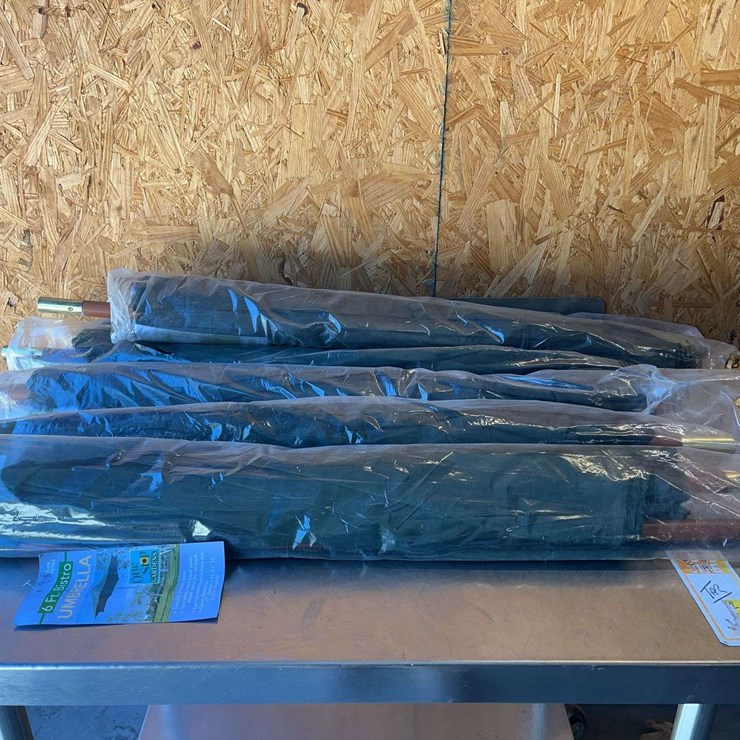 (6) 6' Bistro Outdoor Umbrellas