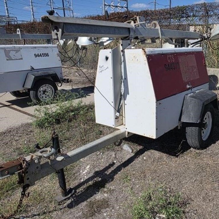 ALLMAND 6K LIGHT PLANT ON TRAILER/ Working