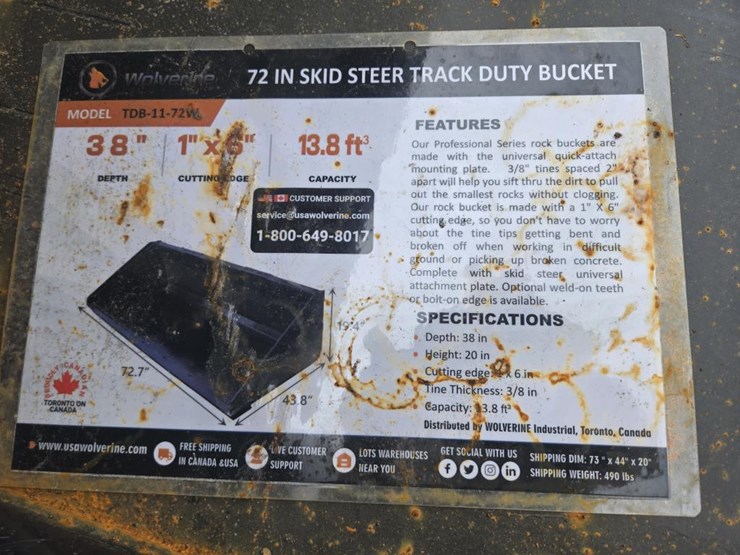 #5996-•-new-wolverine-track-duty-72"-bucket-lpb-11-72w-image-2