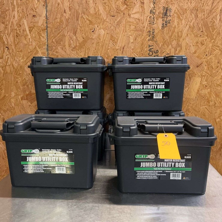 (6) New Jumbo Ammo Boxes with Tray