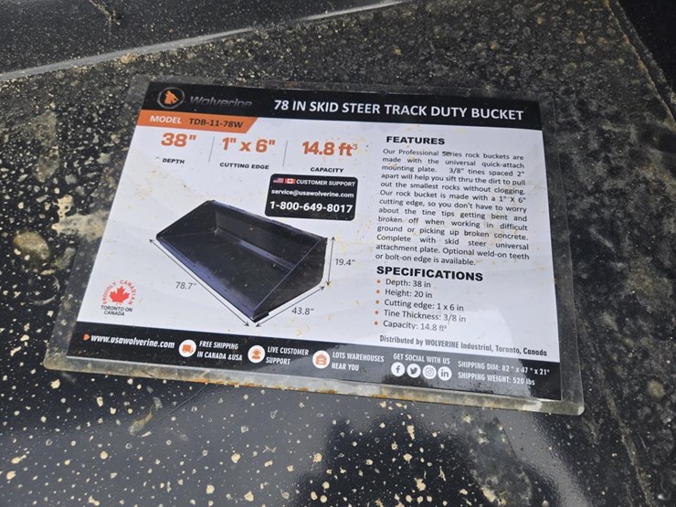 #6001-•-new-wolverine-track-duty-78"-bucket-lpb-11-78w-image-3