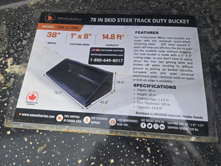 #5999-•-new-wolverine-track-duty-78"-bucket-lpb-11-78w-image-3