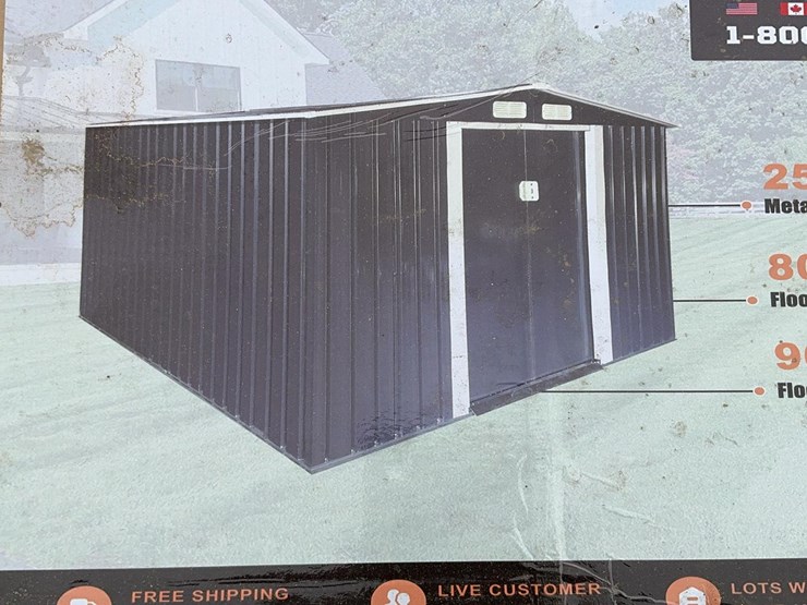 #5091-•-unused-2025-landhonor-8'-x-10'-galvanized-apex-roof-metal-shed-image-1