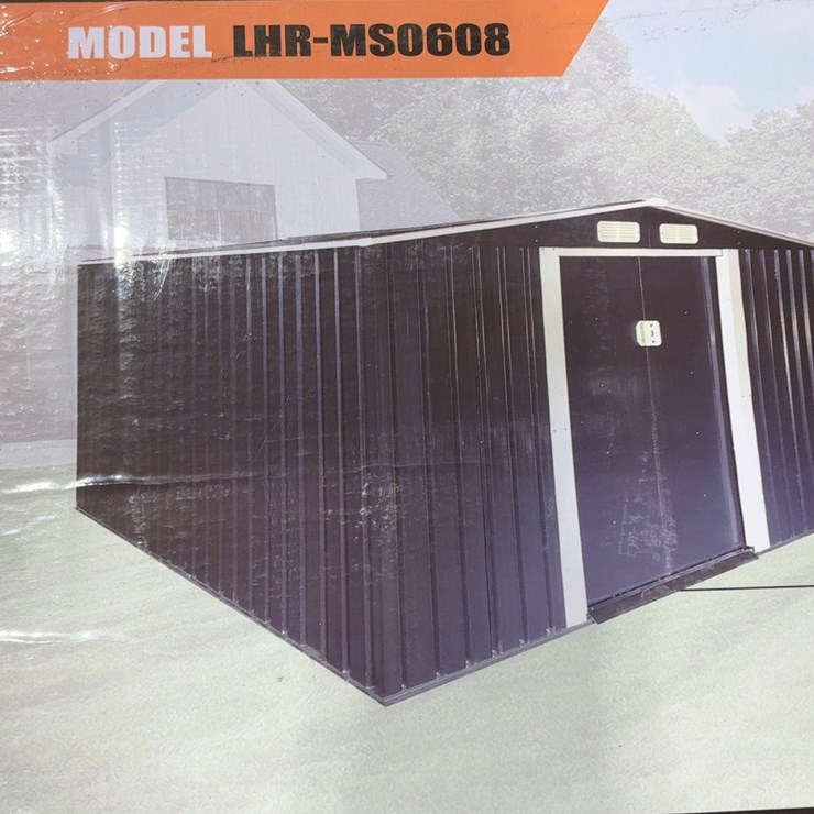 #5087 • Unused 2025 Landhonor 6' x 8' Galvanized Apex Roof Metal Shed