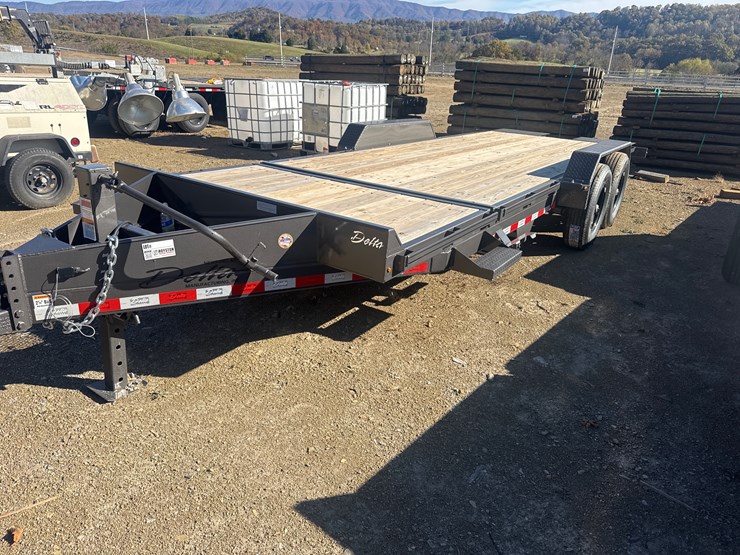 #1212-•-unused-2025-delta-tandem,-tilt-14,000-pound-equipment-trailer-image-1