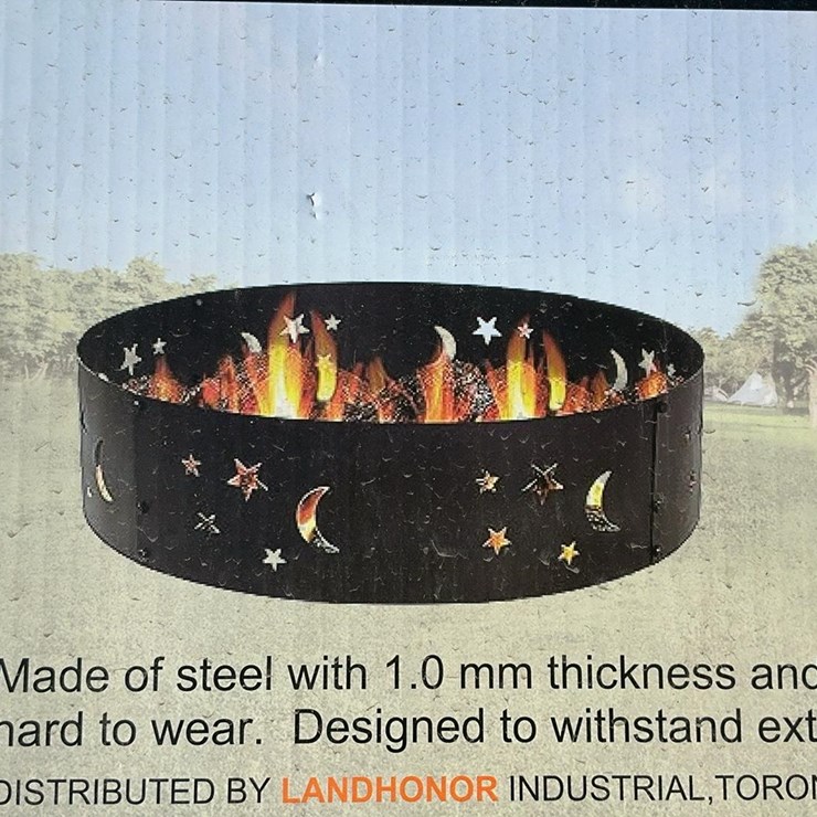 #5014 • Unused 2025 Landhonor Large 36" Round Metal Fire Pit Ring
