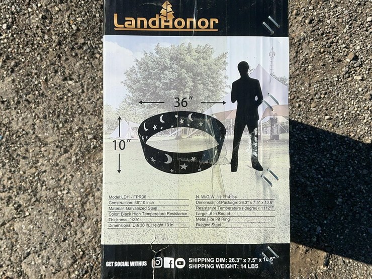 #5017-•-unused-2025-landhonor-large-36"-round-metal-fire-pit-ring-image-4