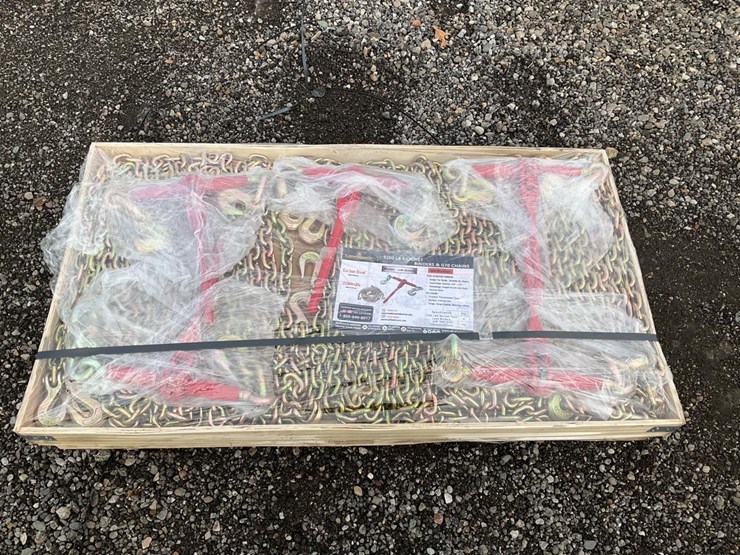 #5044-•-unused-2025-landhonor-9200-lbs-ratchet-binders-&-g70-chains-image-2