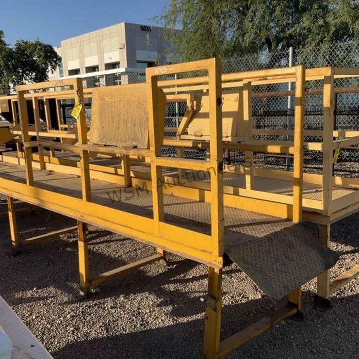 2 METAL CATWALKS W/ TRASH CHUTES