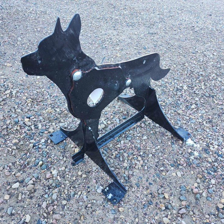 AR500 Steel Coyote Shooting Target with Heart Flapper