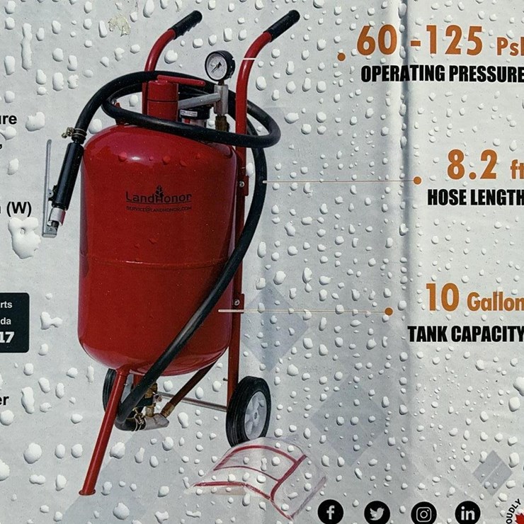 #5054 • Unused 2025 Landhonor 10 Gallon Heavy Duty Sand Blaster