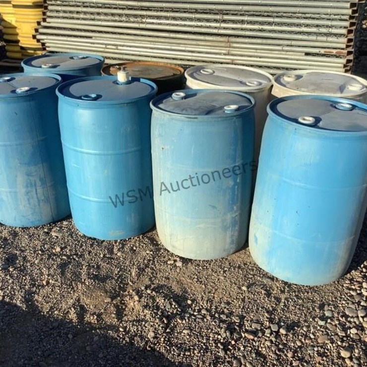 (8) ASST PLASTIC BARRELS