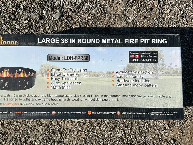 #5017-•-unused-2025-landhonor-large-36"-round-metal-fire-pit-ring-image-3