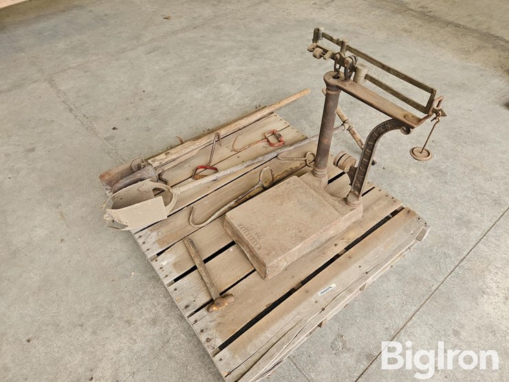 antique-scale,-post-hole-diggers-and-other-misc.-items-image-1