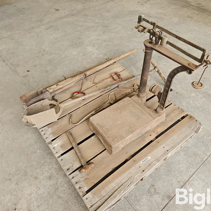 Antique Scale, Post Hole Diggers And Other Misc. Items