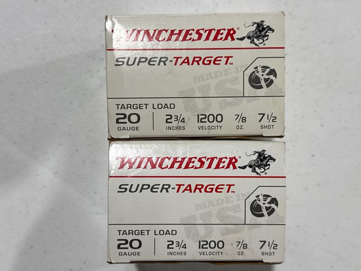 #24465-•-(2)-boxes-of-winchester-super-target-20ga-shotgun-shells-image-1