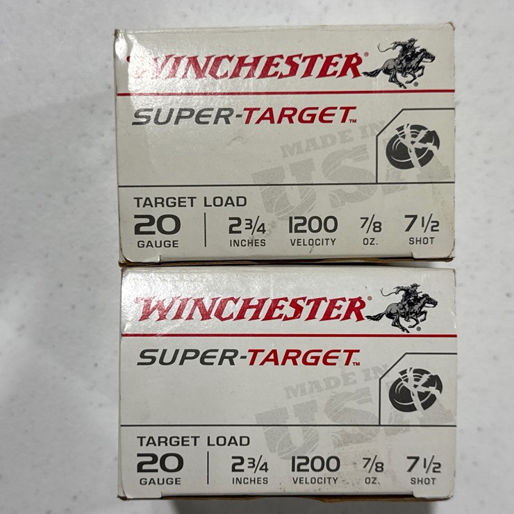 #24465 • (2) Boxes of Winchester Super Target 20ga Shotgun Shells