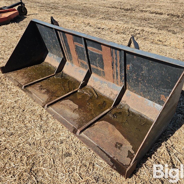 8' Loader Bucket W/ Skid Steer Mounting Plate Or Westendorf Loader Mounts