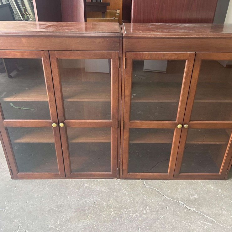 Display Case and Hutch Pieces with Glass Doors