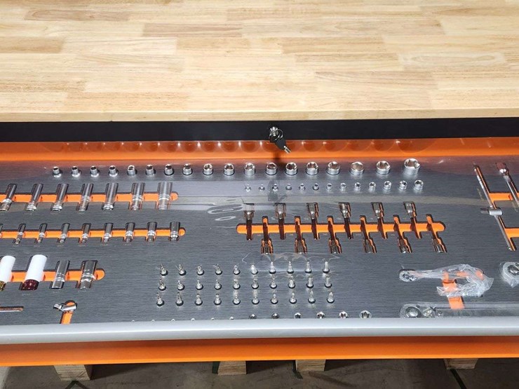 (assembled)-wheeled-tool-cabinet,-16-drawers,-492pc-tools-(orange-&-black)-image-2