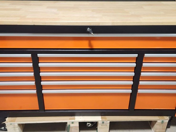 (assembled)-wheeled-tool-cabinet,-16-drawers,-492pc-tools-(orange-&-black)-image-11