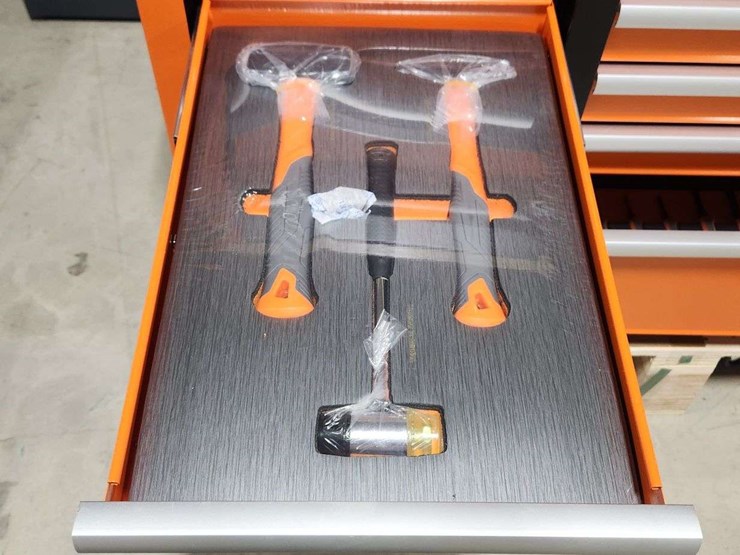 (assembled)-wheeled-tool-cabinet,-16-drawers,-492pc-tools-(orange-&-black)-image-9