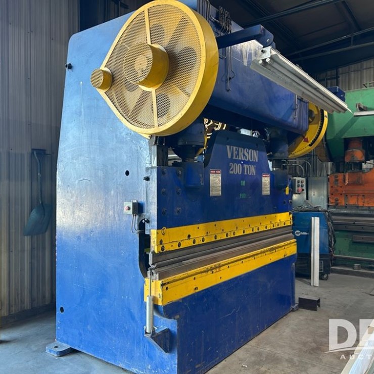 Verson 200 Ton Press Brake (CP1288, Unit P1001)