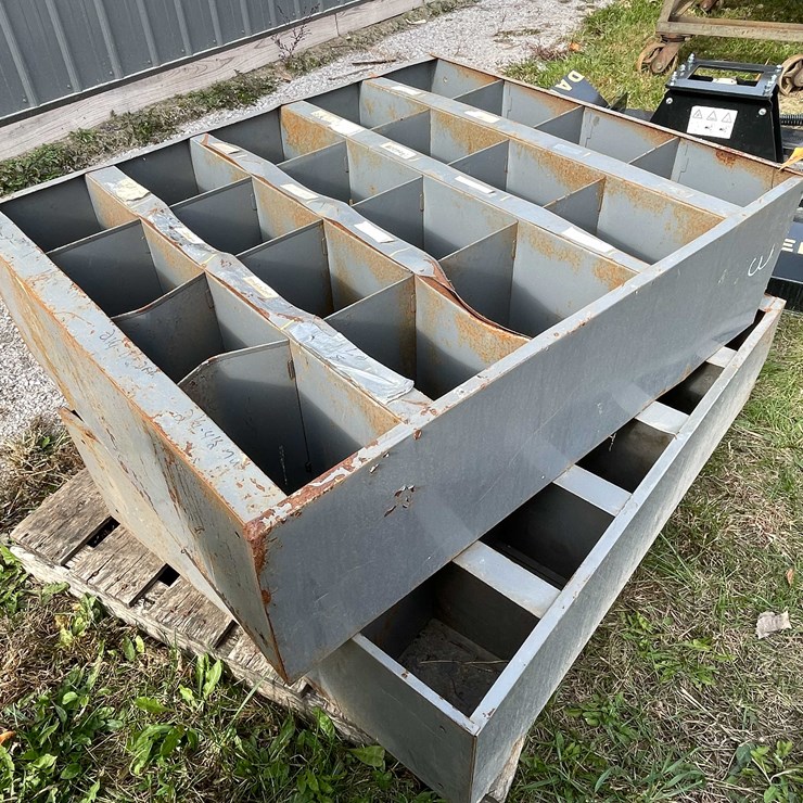 #3142 • (2) Steel Shop Organizers