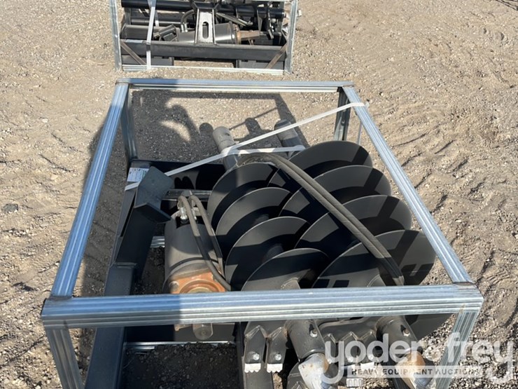 unused-jct-hydraulic-auger-drive-c/w-quick-attach-bits,-9",-12",-18",-special-alloy-bits-to-suit-skidsteer-image-6
