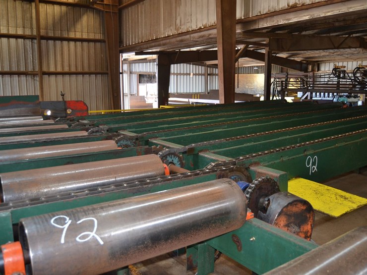 kockums-36"x20'-outfeed-rollcase-w/-10"-rolls-w/-hydraulic-drives-on-each-roll-w/-6-strand-transfer-w/-19'-6-strand-outfeed-transfer-w/-81x-chain-w/-hydraulic-drive-on-common-shaft-image-9