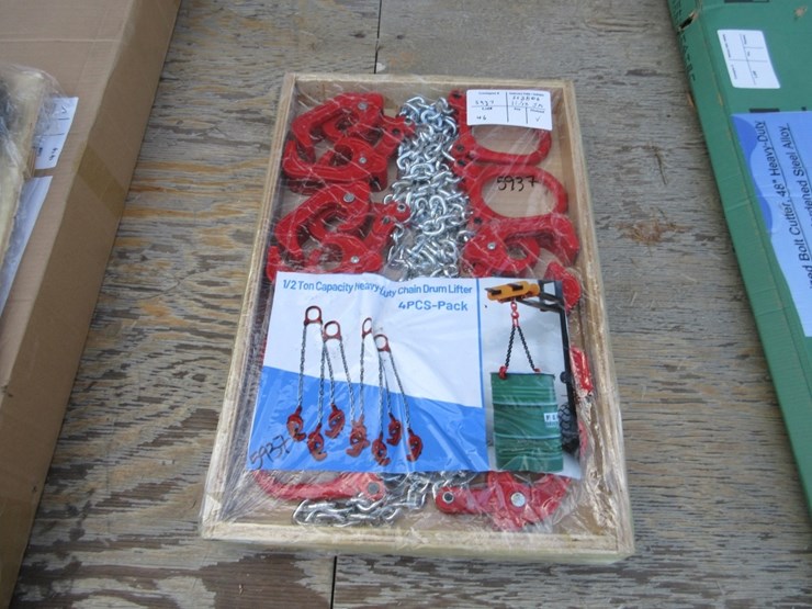 (4)-new-unused-1/2-ton-hd-chain-drum-lifters-image-1